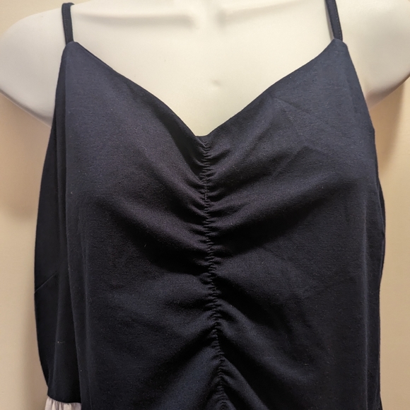 IHot women's XL blue halter top dress with floral flare knee length dress NWT - Picture 6 of 13